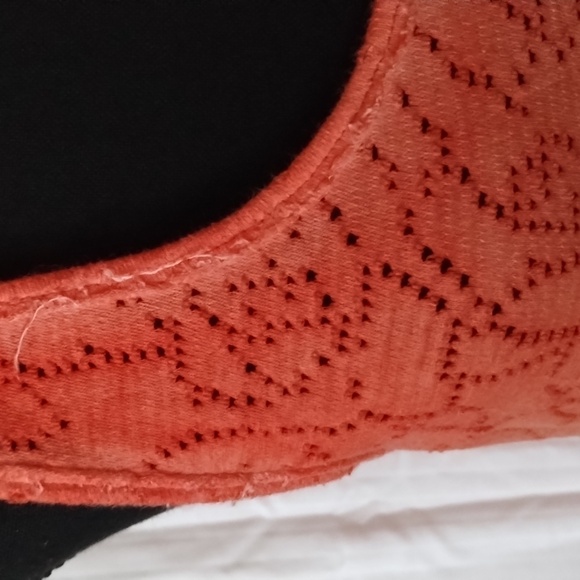 Free People orange racerback tunic Sz L Beautiful flare detail - Picture 4 of 11